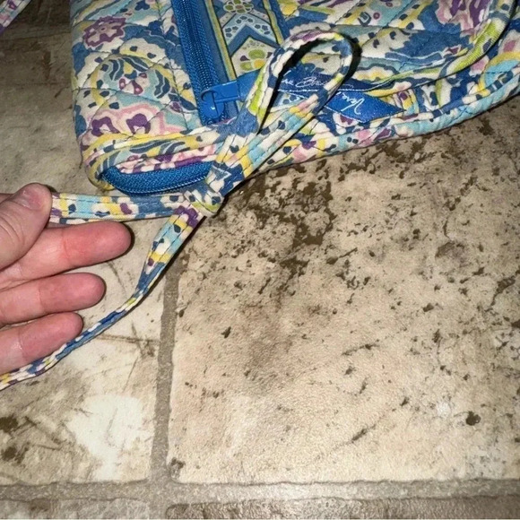Women’s Vera Bradley Mini Hipster Capri Blue Retired Crossbody Wallet Mini Purse - Picture 12 of 13